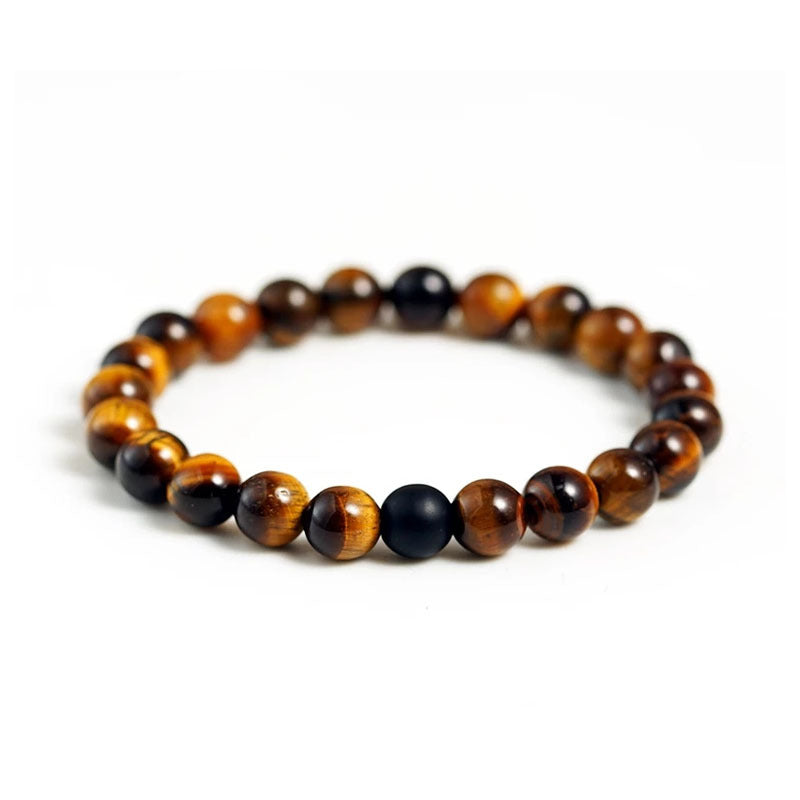 Schmuckarmbänder 8mm Mattiertes Tigerauge-Armband für Herren und Damen Paar Armbänder