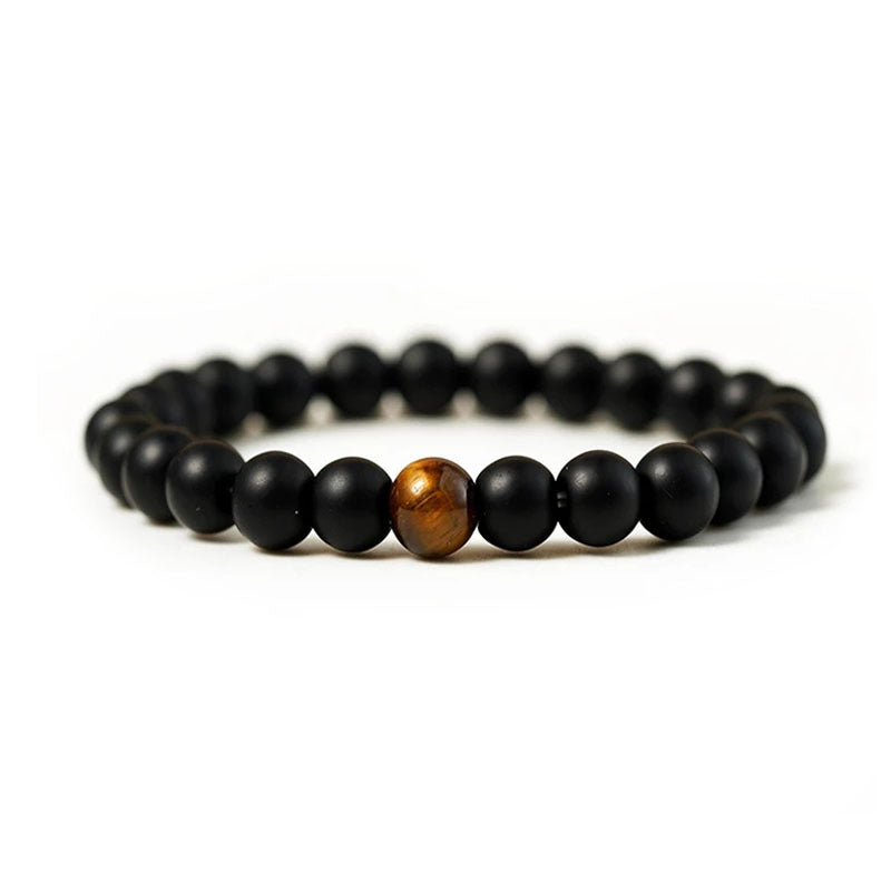 Schmuckarmbänder 8mm Mattiertes Tigerauge-Armband für Herren und Damen Paar Armbänder