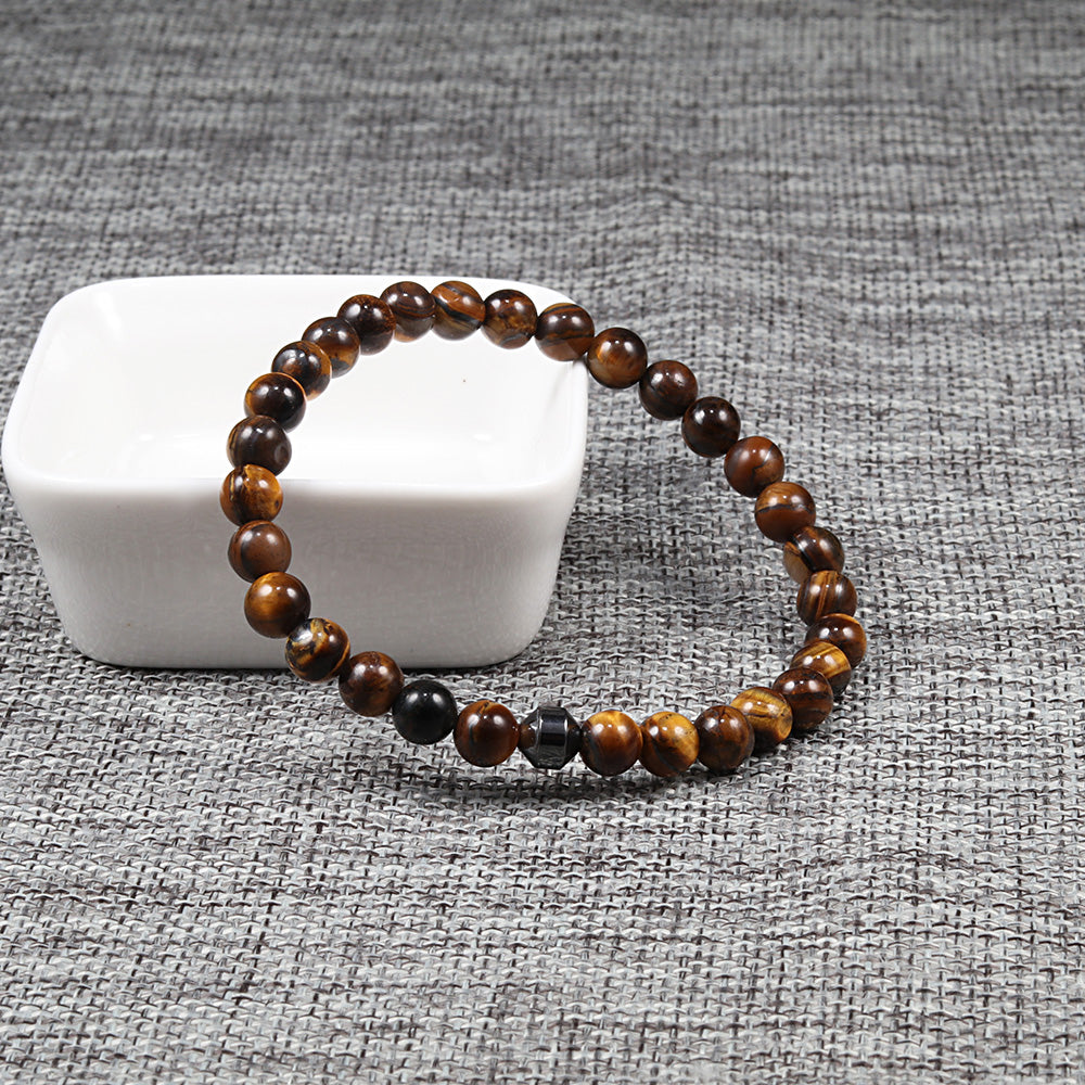 Schmuckarmbänder 8mm Mattiertes Tigerauge-Armband für Herren und Damen Paar Armbänder