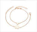 Vierteilige Black PearlLove Blatt Lotus Armband Kombination