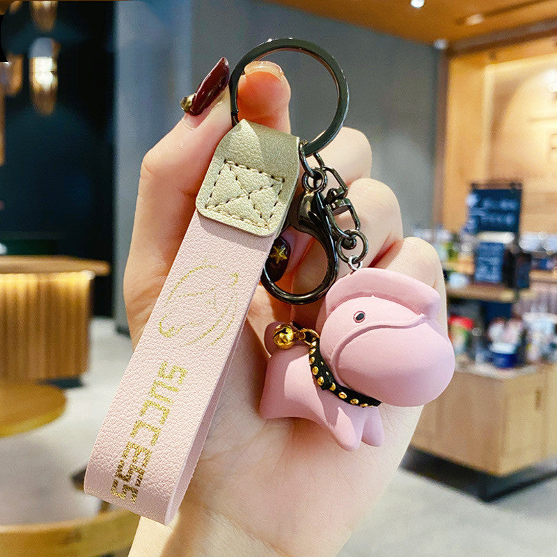 Llavero de poni de resina con estilo nórdico creativo, bonito llavero de muñeco de dibujos animados para mujer, colgante de bolso, accesorios para parejas