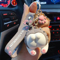 Mode Corgi Po Schlüsselanhänger Kreativer Netter Roter Katzenpo Schlüsselanhänger Auto Tasche Ornament Persönlichkeit