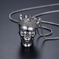 Europäischer und amerikanischer Persönlichkeitsschmuck Mode Hip-Hop Kronen-Totenkopf-Anhänger Halskette HIPHOP Herren Punk Accessoires Anpassung