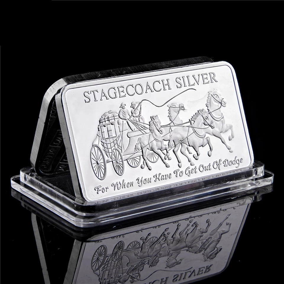 Northwest Region Territorial Mint 999 Fine Stagecoach Unze 999 Silber teilbare Bar
