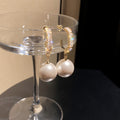 Nueva moda coreana, perlas blancas extragrandes colgantes