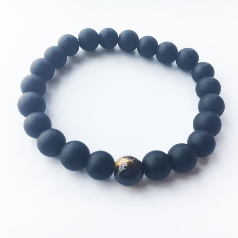 Schmuckarmbänder 8mm Mattiertes Tigerauge-Armband für Herren und Damen Paar Armbänder