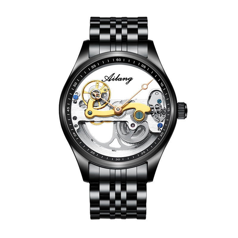 Automatische mechanische Uhr Kreative hohle Herrenuhr Generation Silikonarmbanduhr