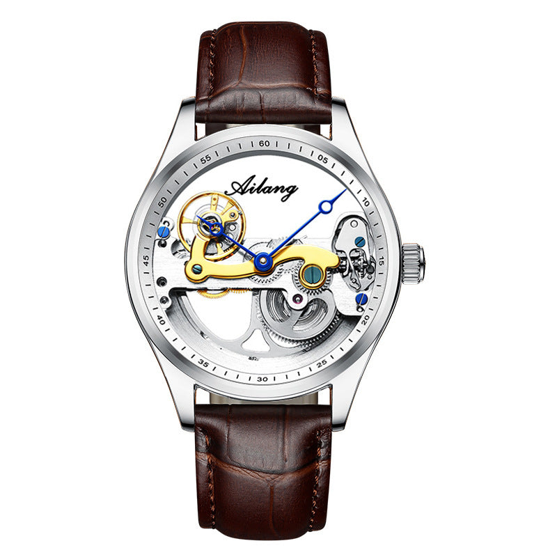 Automatische mechanische Uhr Kreative hohle Herrenuhr Generation Silikonarmbanduhr