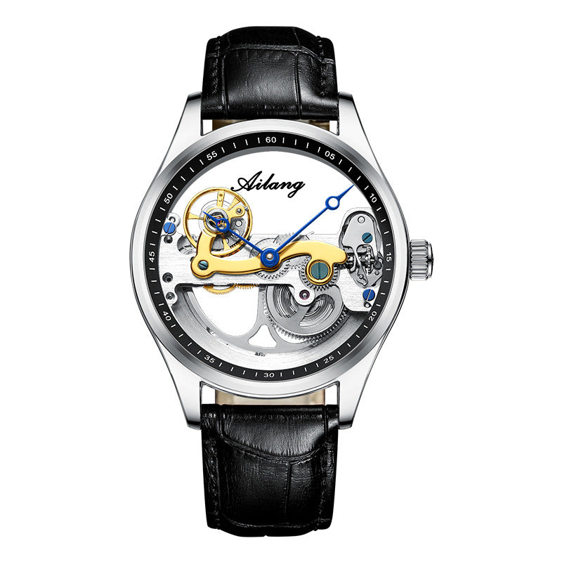 Automatische mechanische Uhr Kreative hohle Herrenuhr Generation Silikonarmbanduhr