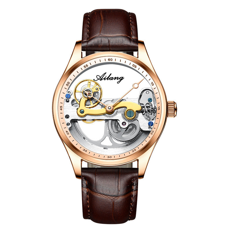 Automatische mechanische Uhr Kreative hohle Herrenuhr Generation Silikonarmbanduhr