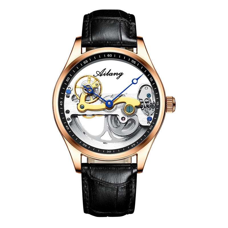 Automatische mechanische Uhr Kreative hohle Herrenuhr Generation Silikonarmbanduhr