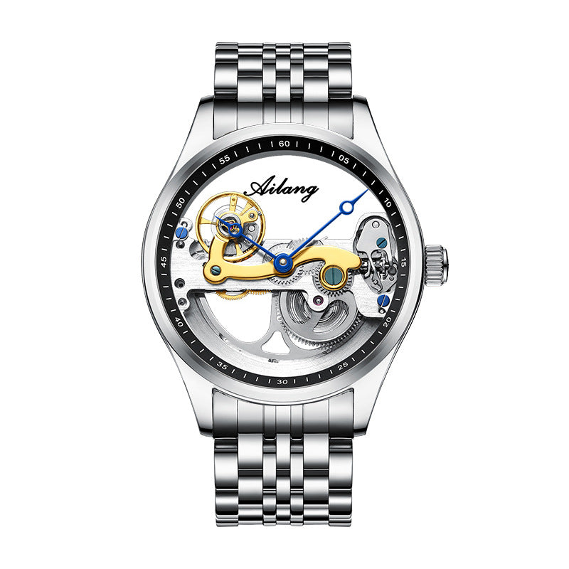 Automatische mechanische Uhr Kreative hohle Herrenuhr Generation Silikonarmbanduhr