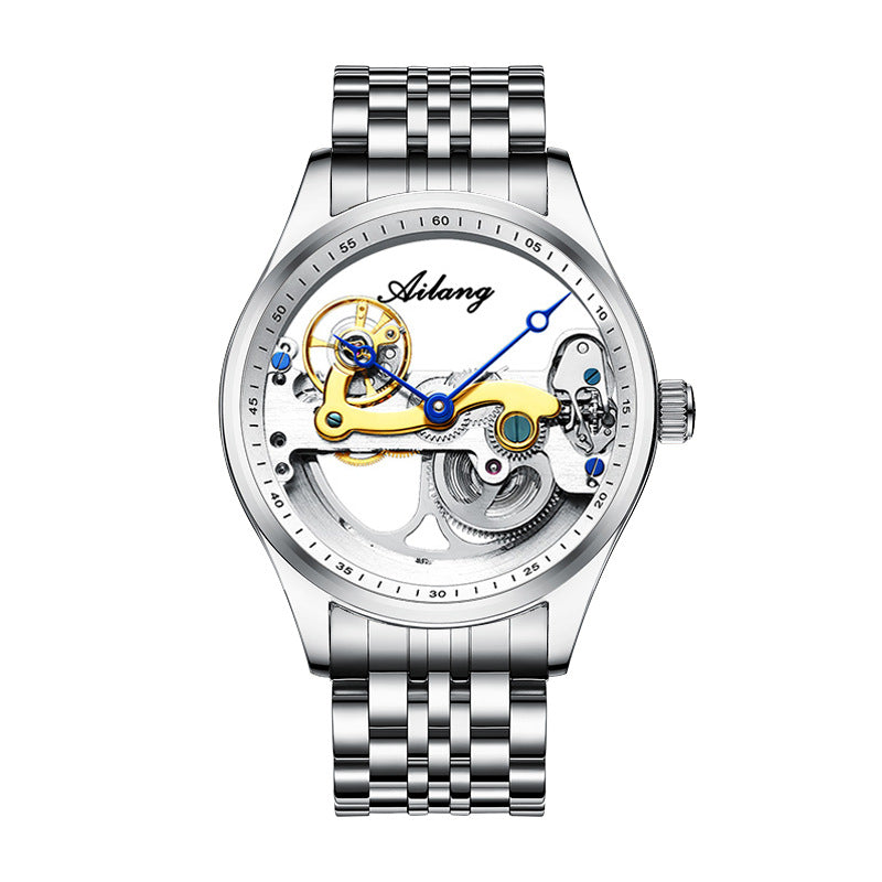 Automatische mechanische Uhr Kreative hohle Herrenuhr Generation Silikonarmbanduhr
