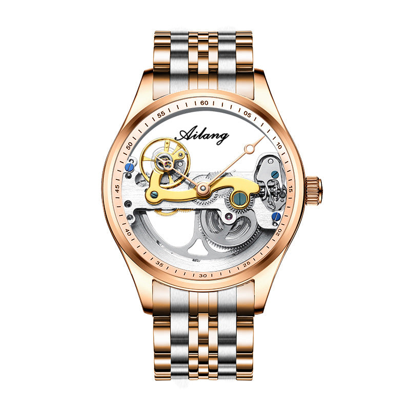 Automatische mechanische Uhr Kreative hohle Herrenuhr Generation Silikonarmbanduhr