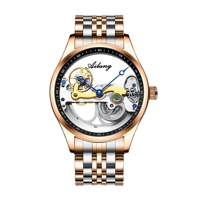 Automatische mechanische Uhr Kreative hohle Herrenuhr Generation Silikonarmbanduhr