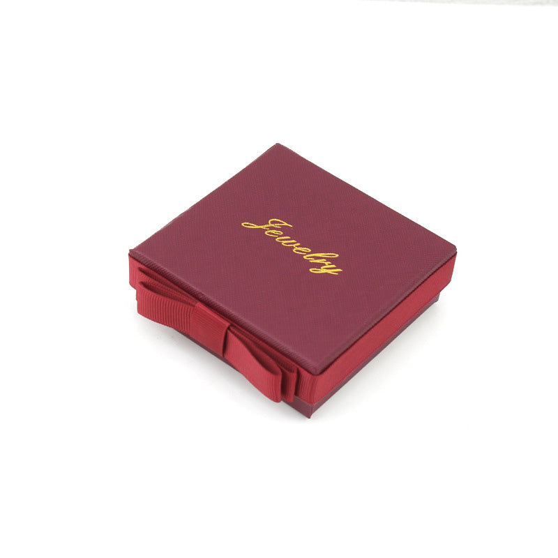 Verpackung Geschenkbox Dunkelgrüne Schleife Schmuckschatulle Ring Box Halskettenbox Schmuckschatulle Armband Box Großhandel