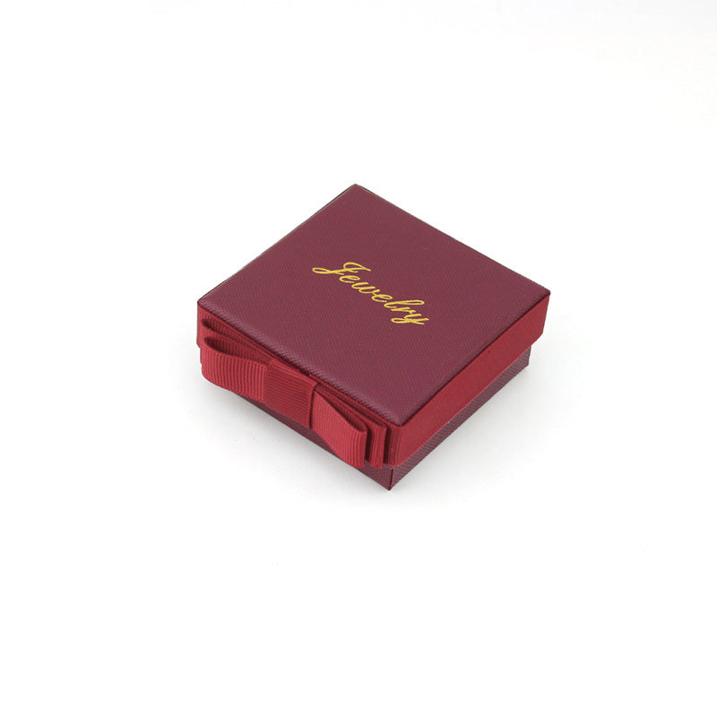 Verpackung Geschenkbox Dunkelgrüne Schleife Schmuckschatulle Ring Box Halskettenbox Schmuckschatulle Armband Box Großhandel