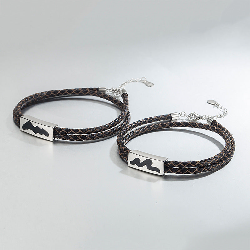 Pulsera de Cuerda S925 Plata de Ley Alianza de Montaña "Eachother"