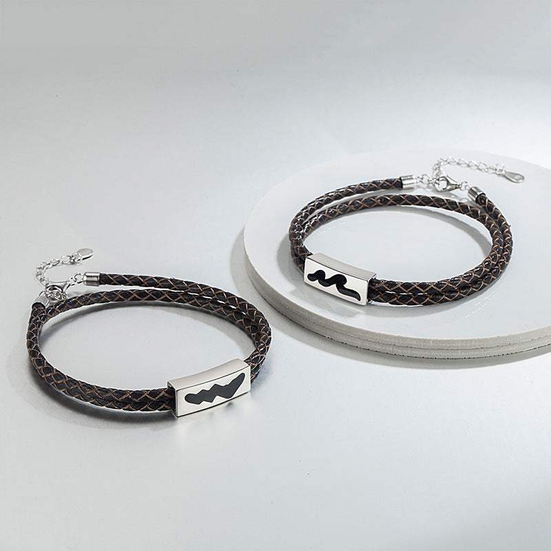 Pulsera de Cuerda S925 Plata de Ley Alianza de Montaña "Eachother"