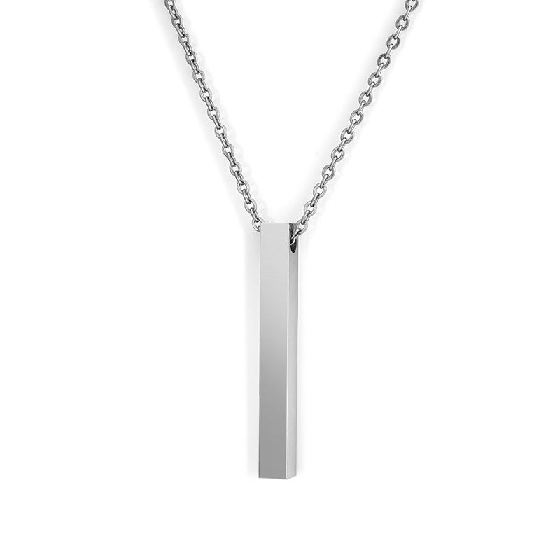 Mode einfacher Anhänger Halskette für Männer Frauen Edelstahl geometrische ineinandergreifende Kette Choker Männlicher Schmuck Accessoires Geschenke