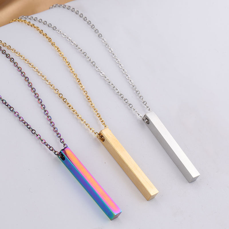 Mode einfacher Anhänger Halskette für Männer Frauen Edelstahl geometrische ineinandergreifende Kette Choker Männlicher Schmuck Accessoires Geschenke