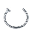 Anillo de Nariz Aro de Joyería Falsa para Piercing Oreja de Acero Inoxidable 1 unidad en Forma de U