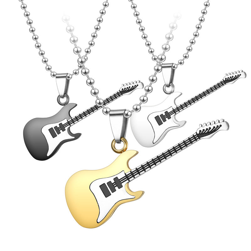 Guitar Pendant Couple Pendant Necklace