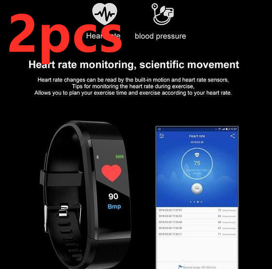 Pulsera Inteligente con Bluetooth Monitor de Ritmo Cardíaco Reloj Rastreador de Actividad Física