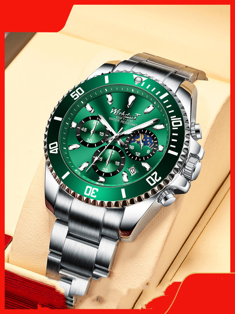 Reloj de pulsera mecánico automático para hombre "Monstruo Verde" (Water Ghost) de las diez mejores marcas
