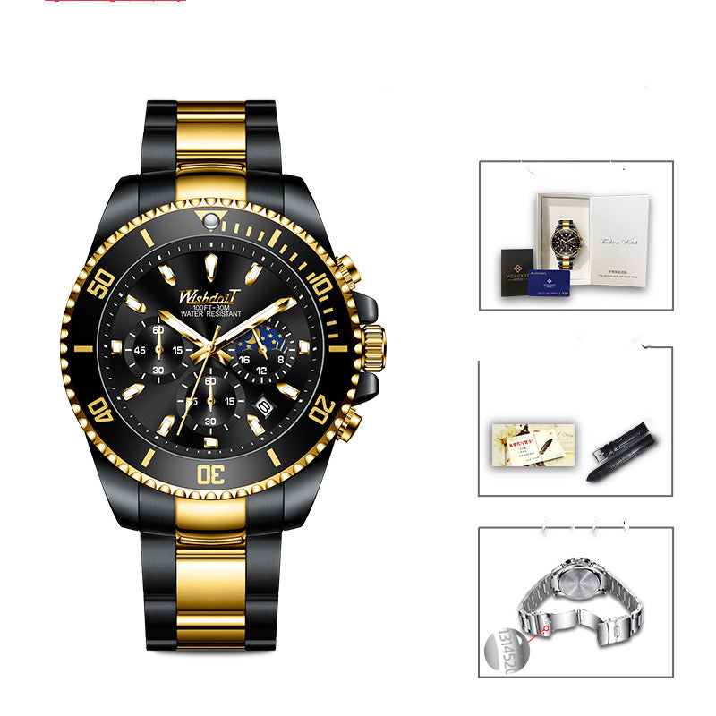 Reloj de pulsera mecánico automático para hombre "Monstruo Verde" (Water Ghost) de las diez mejores marcas