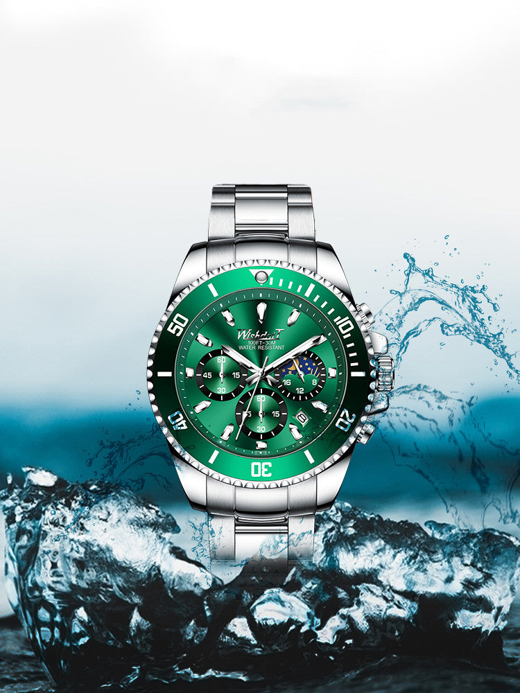 Reloj de pulsera mecánico automático para hombre "Monstruo Verde" (Water Ghost) de las diez mejores marcas