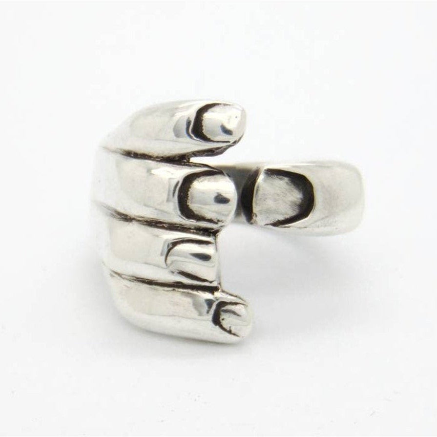 Anillos de mano tallados góticos para mujeres y hombres, anillo ajustable vintage para fiestas y bodas, joyería para parejas, Anillos, Bague