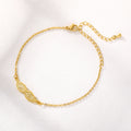 Pulsera de oro con dije de alas de ángel para mujer
