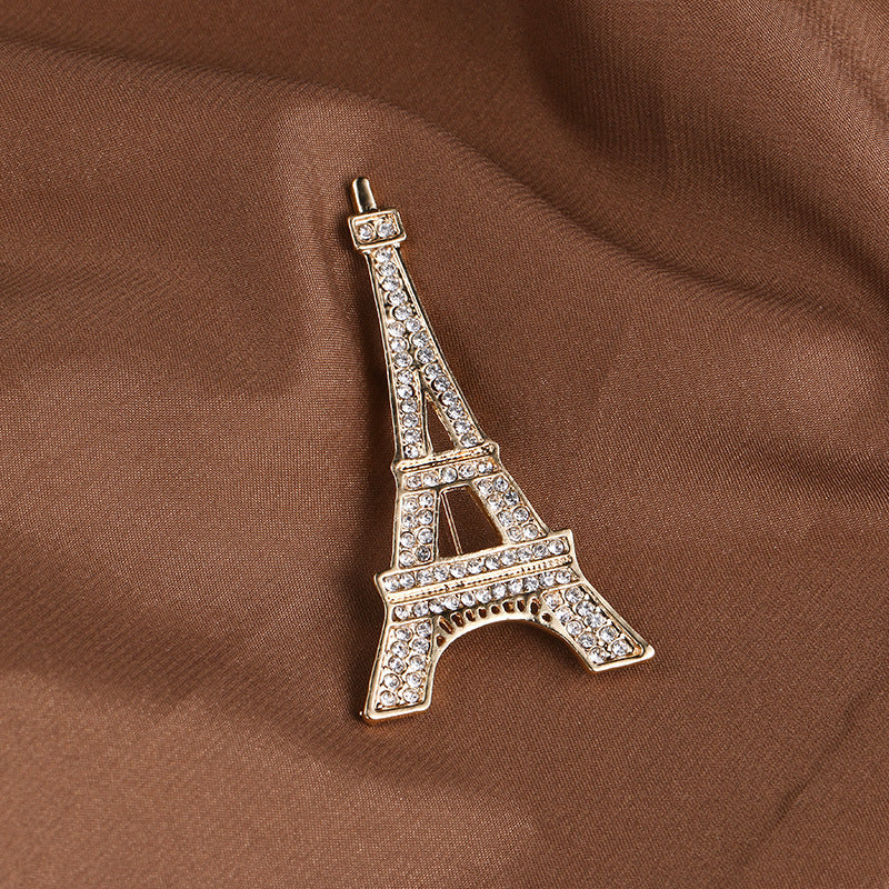 Broche Torre Eiffel de aleación chapada, accesorios de ropa