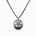 Gothic Steampunk Antik Silber Fünfzackiger Stern Mechanisches Uhrwerk Offene Lederkette Für Herren Und Damen