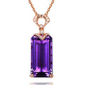 Neuer luxuriöser rechteckiger Amethyst-Anhänger