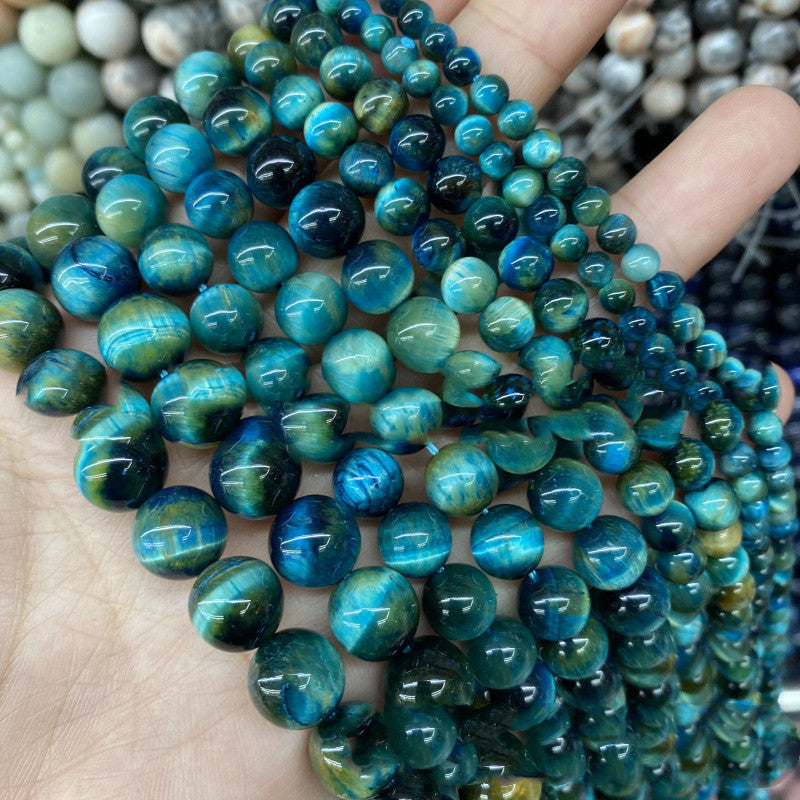 Baolan Tigerauge Steinperlen Perlen Halbfertige Großhandel Grenzüberschreitende DIY Handgemachter Schmuck Zubehör