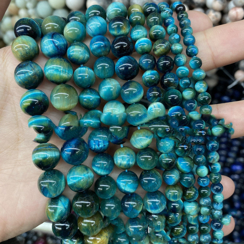 Baolan Tigerauge Steinperlen Perlen Halbfertige Großhandel Grenzüberschreitende DIY Handgemachter Schmuck Zubehör