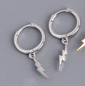 Pendientes de rayo femeninos de plata esterlina, pendientes de marea, pendientes de temperamento