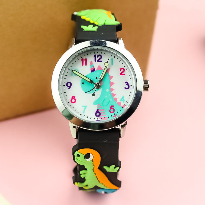 3D-Silikon-Dinosaurier-Kinderuhr