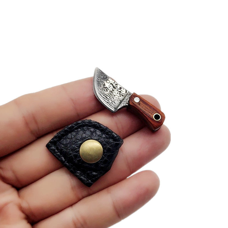 Llavero accesorio con dije de cuchillo no plegable, cuchillo de cocina pequeño