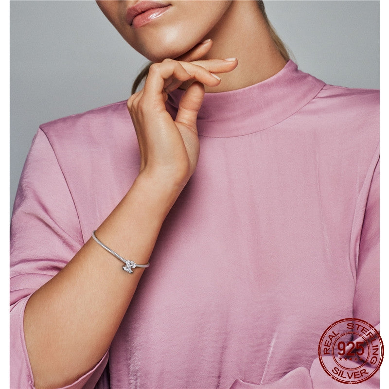 Dongyi Pan'S New Product Sterling Silver S925 Silver Bracelet Diy Silver Beads Silver Charms Marine Animal Beads Wholesale