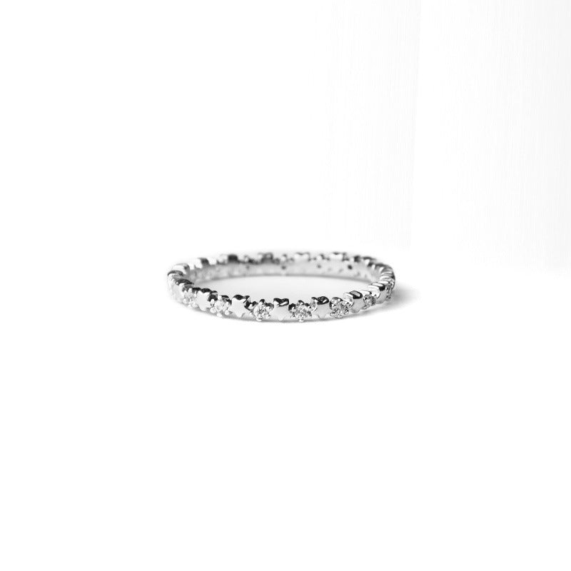 Anillos de circón con estrella de cristal para hombre y mujer, estilo europeo y americano
