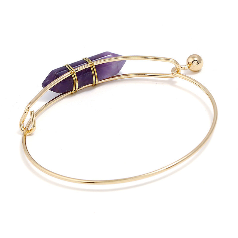 Armband Schmuck Mode Geometrische Form Naturstein Metall Armband Damen