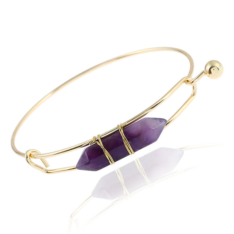 Armband Schmuck Mode Geometrische Form Naturstein Metall Armband Damen