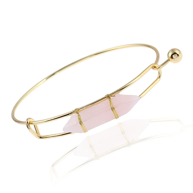 Armband Schmuck Mode Geometrische Form Naturstein Metall Armband Damen