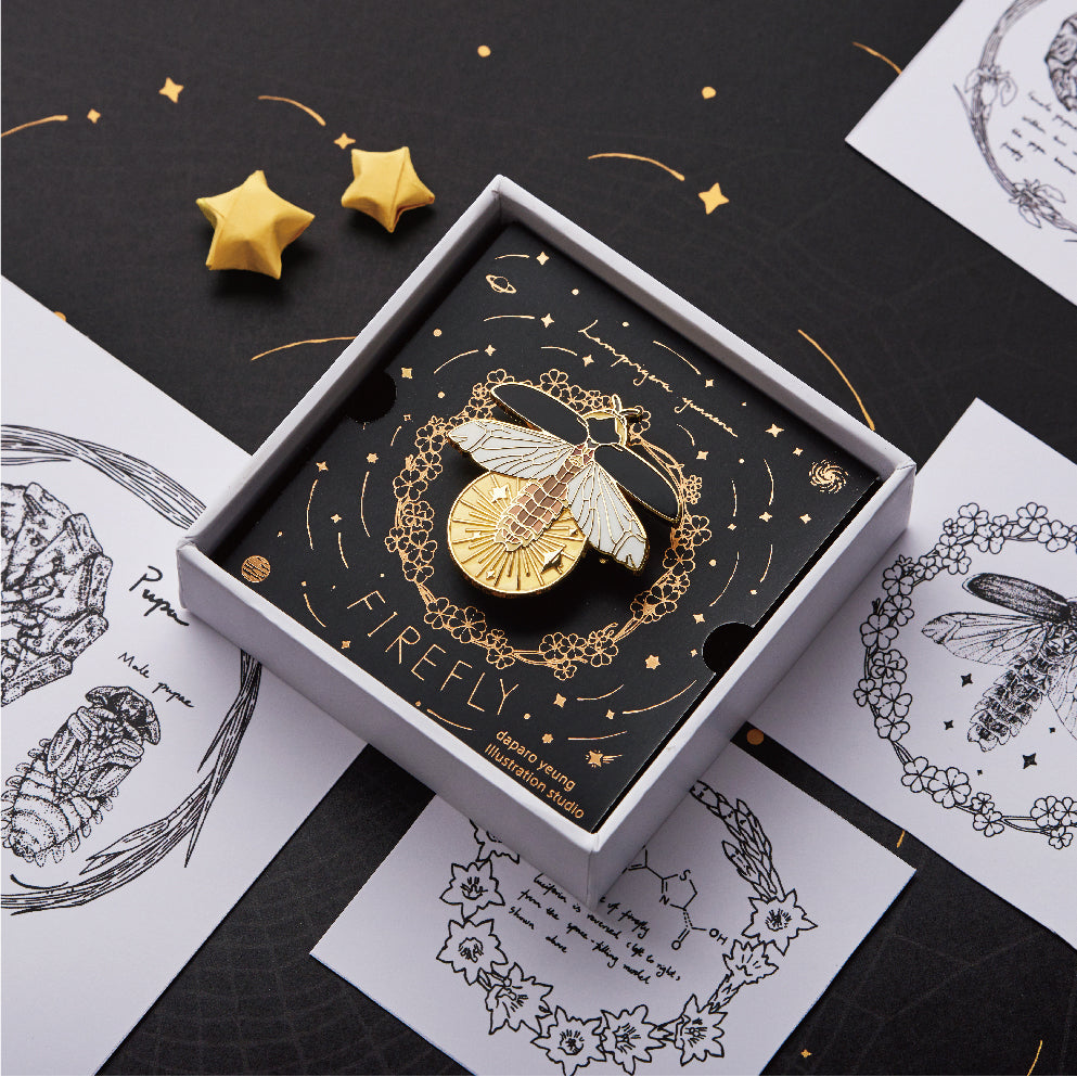 Glühwürmchen-Brosche Designer Original Leuchtend Kreativ Damen High-End-Abzeichen Schmuck