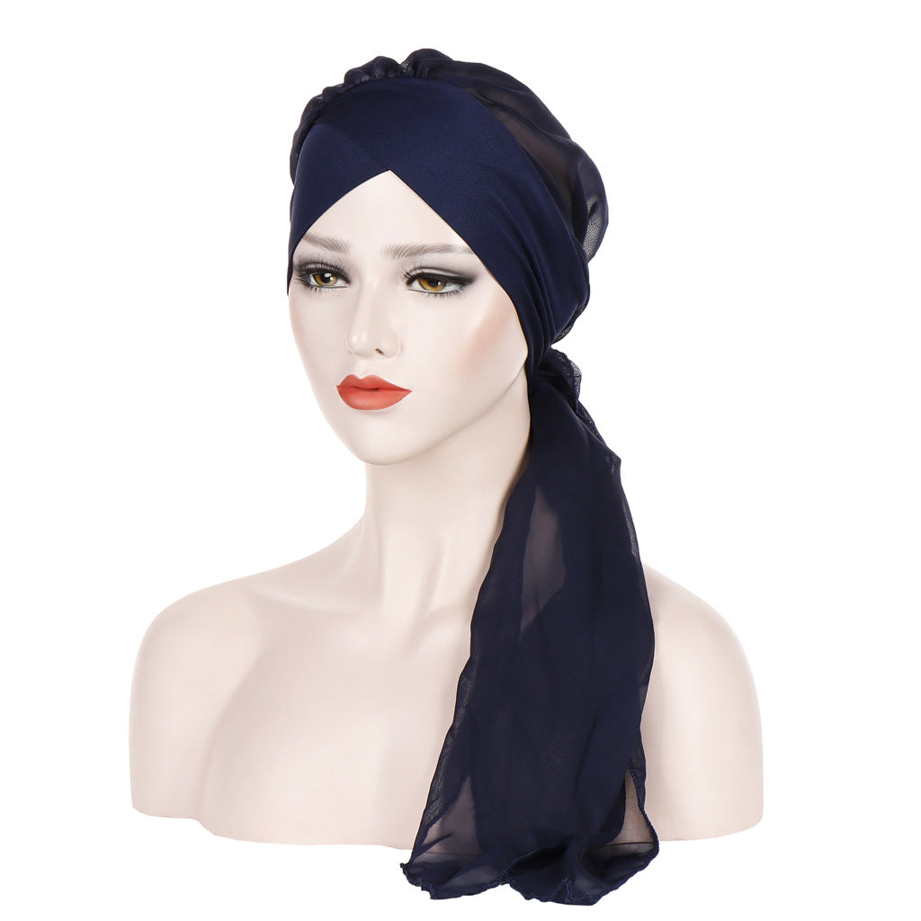 Turbante, gorro, hiyab, gorra para cáncer, pañuelo de cabeza para mujer musulmana, envoltura, gorro, bandana, estampado floral