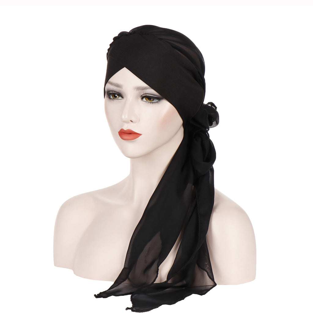 Turbante, gorro, hiyab, gorra para cáncer, pañuelo de cabeza para mujer musulmana, envoltura, gorro, bandana, estampado floral