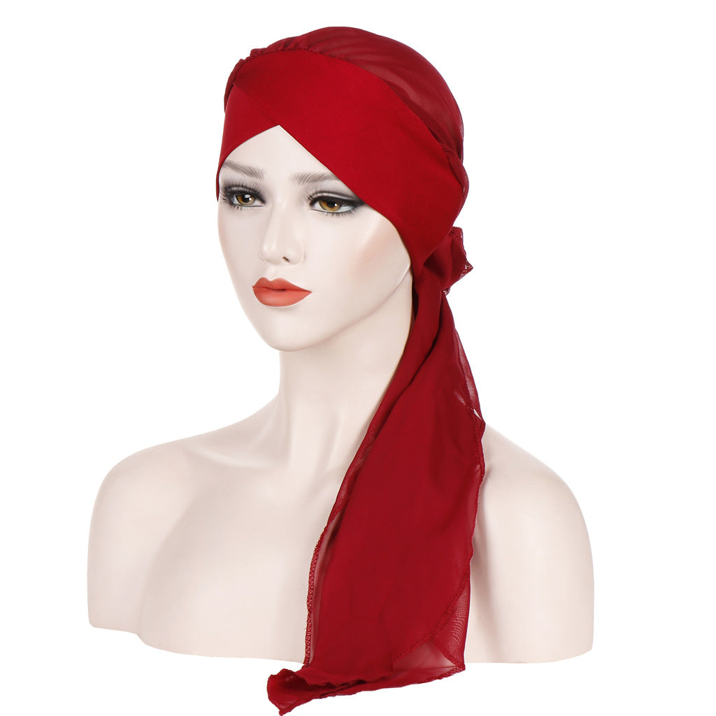 Turbante, gorro, hiyab, gorra para cáncer, pañuelo de cabeza para mujer musulmana, envoltura, gorro, bandana, estampado floral